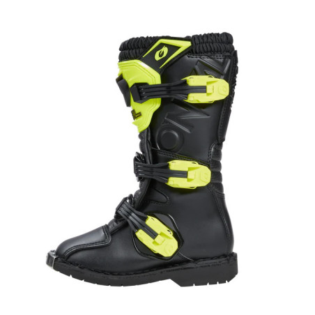 BOTAS RIDER PRO CRIANÇA - PRETO/ AMARELO NEON