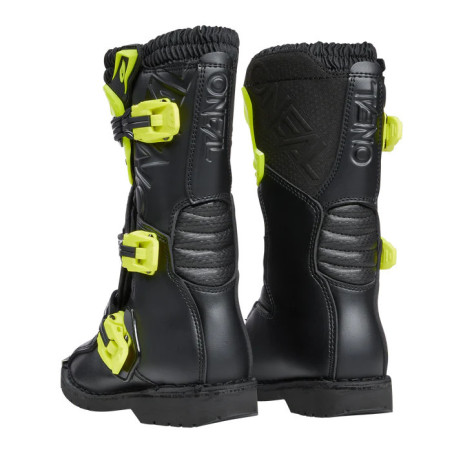 BOTAS RIDER PRO CRIANÇA - PRETO/ AMARELO NEON