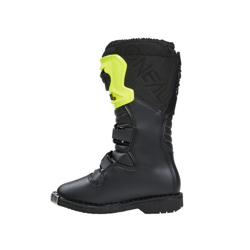 BOTAS RIDER PRO CRIANÇA - PRETO/ AMARELO NEON