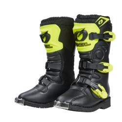 BOTAS RIDER PRO CRIANÇA - PRETO/ AMARELO NEON