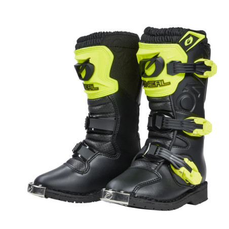 BOTAS RIDER PRO CRIANÇA - PRETO/ AMARELO NEON