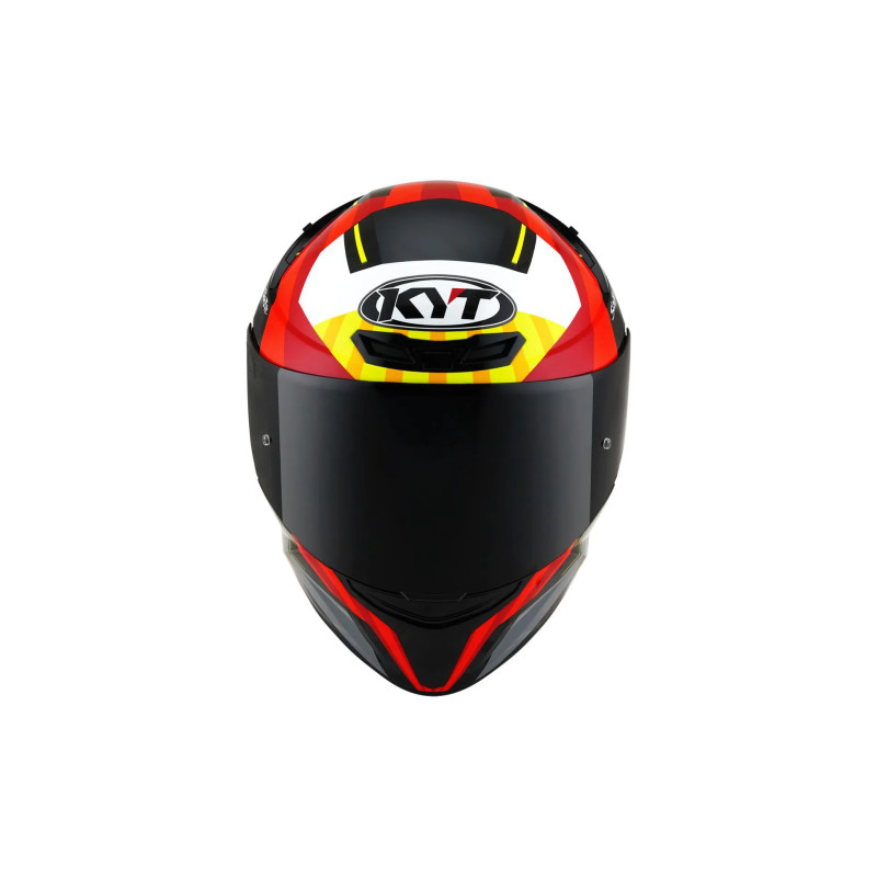 CAPACETE KYT TT-REVO FLUX- VERMELHO/AMARELO
