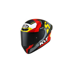 CAPACETE KYT TT-REVO FLUX- VERMELHO/AMARELO