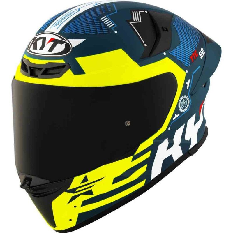 CAPACETE KYT TT-REVO FUSELAGE - AZUL/AMARELO