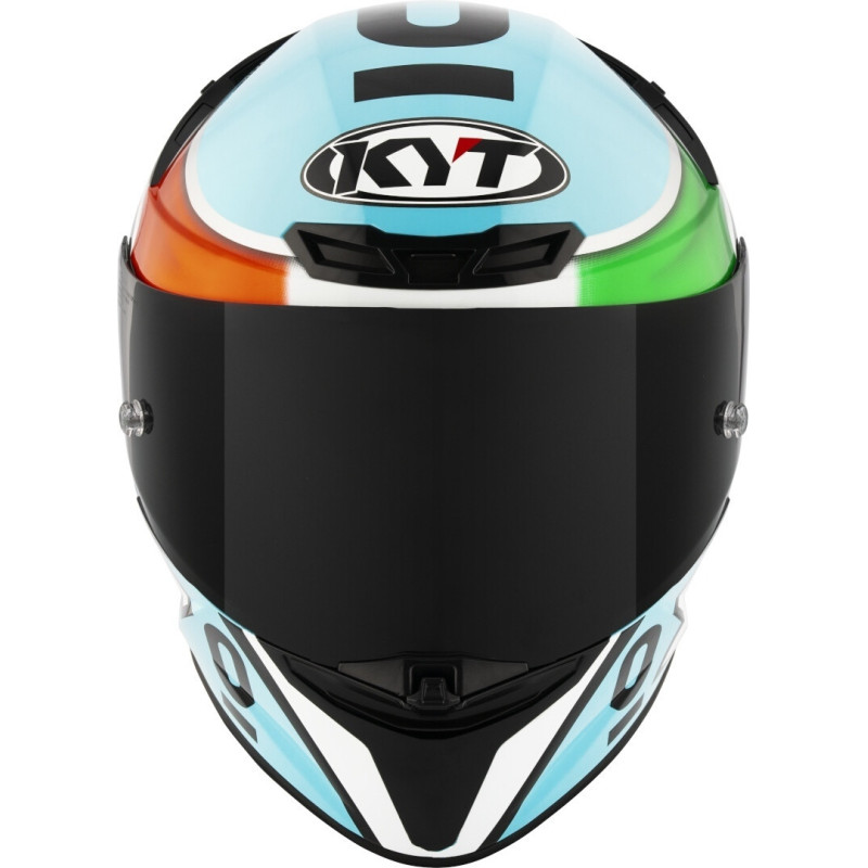 CAPACETE KYT TT-REVO LEOPARD - AZUL/VERDE/VERMELHO