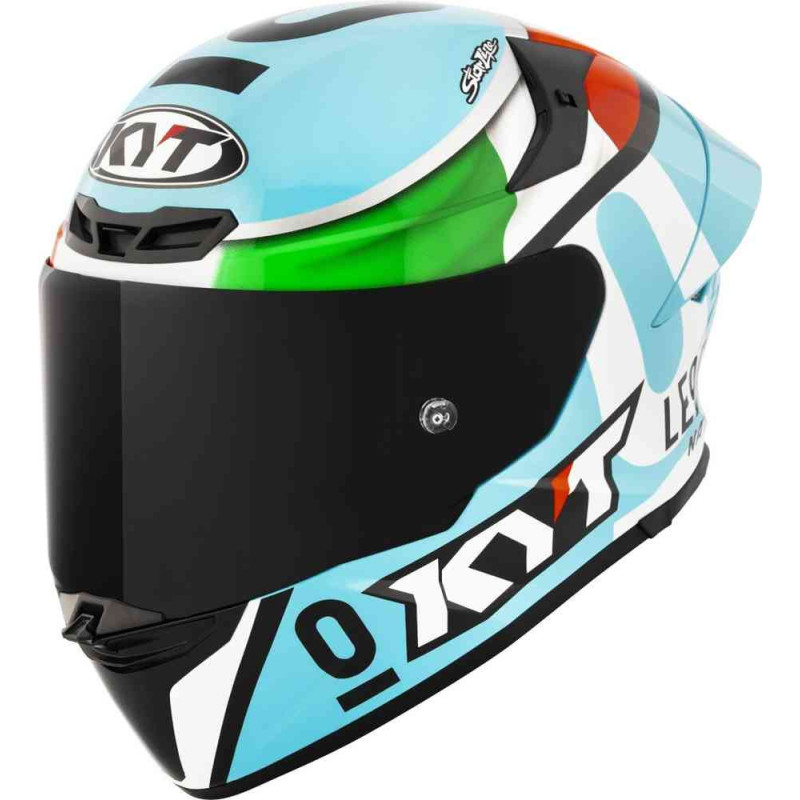 CAPACETE KYT TT-REVO LEOPARD - AZUL/VERDE/VERMELHO