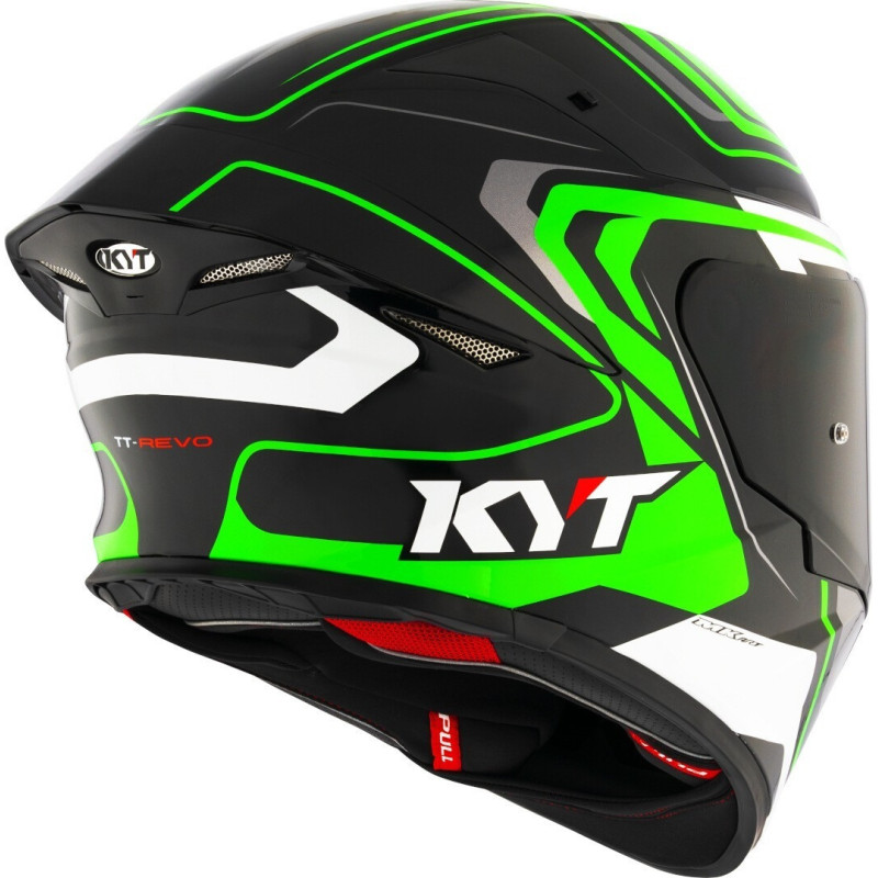 CAPACETE KYT TT- REVO OVERTECH - PRETO/VERDE