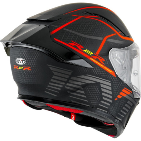 CAPACETE KYT R2R CONCEPT MATT - PRETO/VERMELHO