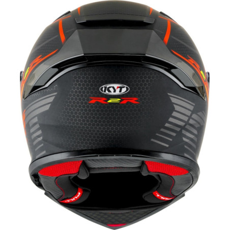 CAPACETE KYT R2R CONCEPT MATT - PRETO/VERMELHO