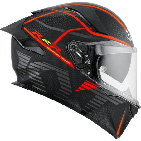 CAPACETE KYT R2R CONCEPT MATT - PRETO/VERMELHO