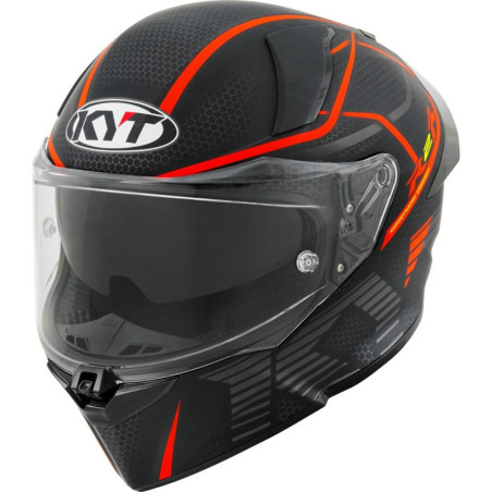 CAPACETE KYT R2R CONCEPT MATT - PRETO/VERMELHO