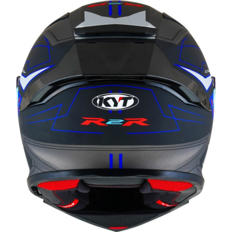 CAPACETE KYT R2R LED MATT - PRETO/AZUL