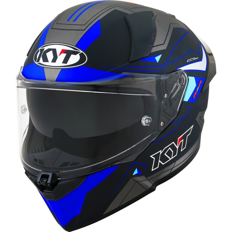 CAPACETE KYT R2R LED MATT - PRETO/AZUL