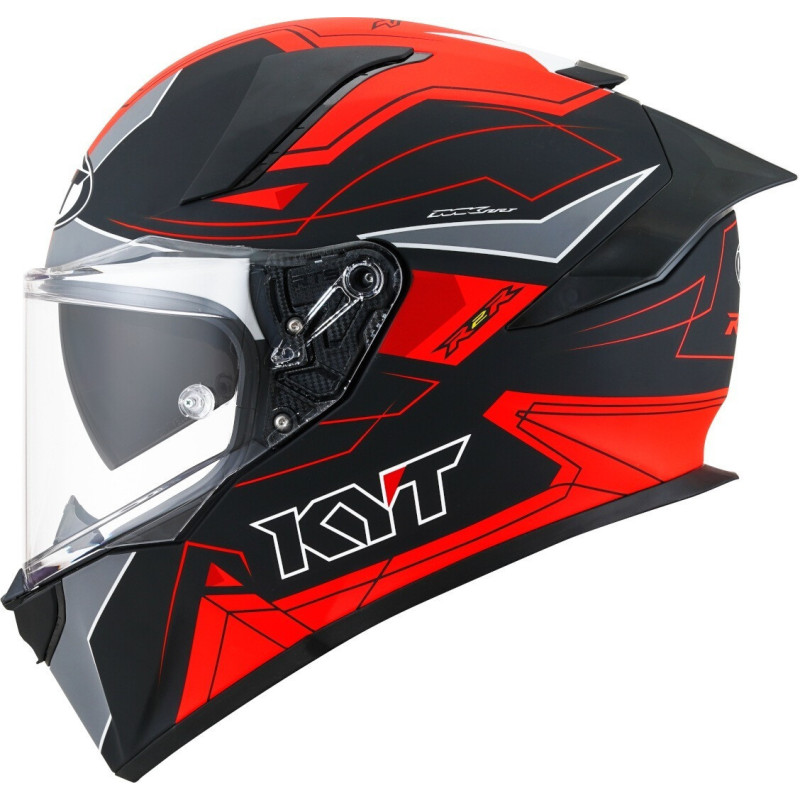 CAPACETE KYT R2R LED MATT - PRETO/VERMELHO