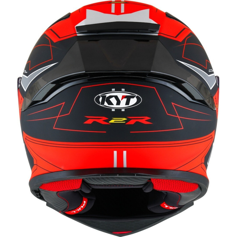 CAPACETE KYT R2R LED MATT - PRETO/VERMELHO