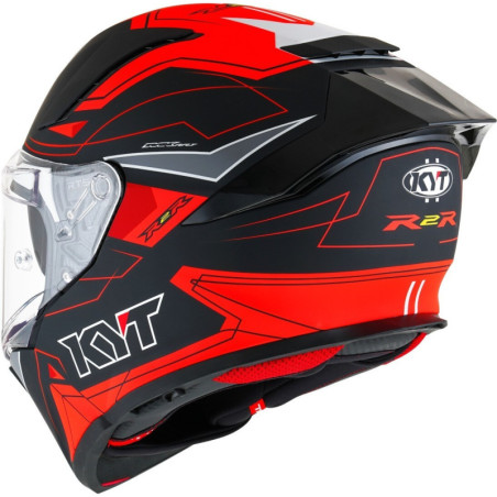 CAPACETE KYT R2R LED MATT - PRETO/VERMELHO