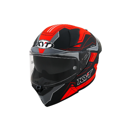 CAPACETE KYT R2R LED MATT - PRETO/VERMELHO