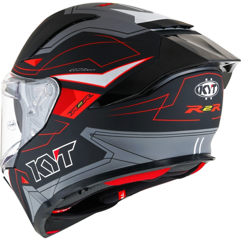 CAPACETE KYT R2R LED MATT - PRETO/CINZENTO