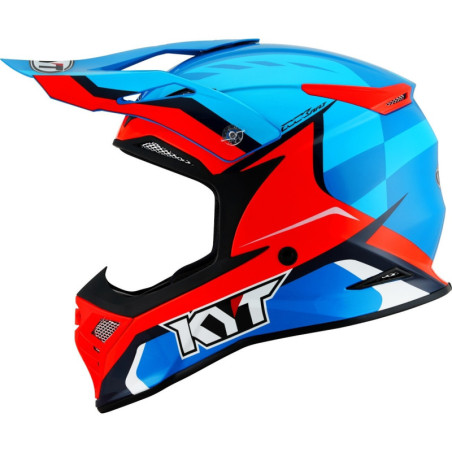 CAPACETE KYT SKYHAWK GLOWING - AZUL/LARANJA FLUO