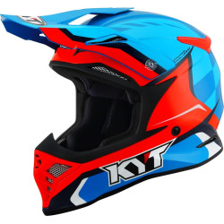 CAPACETE KYT SKYHAWK GLOWING - AZUL/LARANJA FLUO