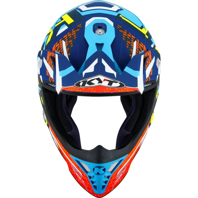 CAPACETE KYT SKYHAWK HYPERFLOW MATT - AZUL/VERMELHO