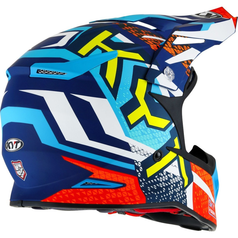 CAPACETE KYT SKYHAWK HYPERFLOW MATT - AZUL/VERMELHO
