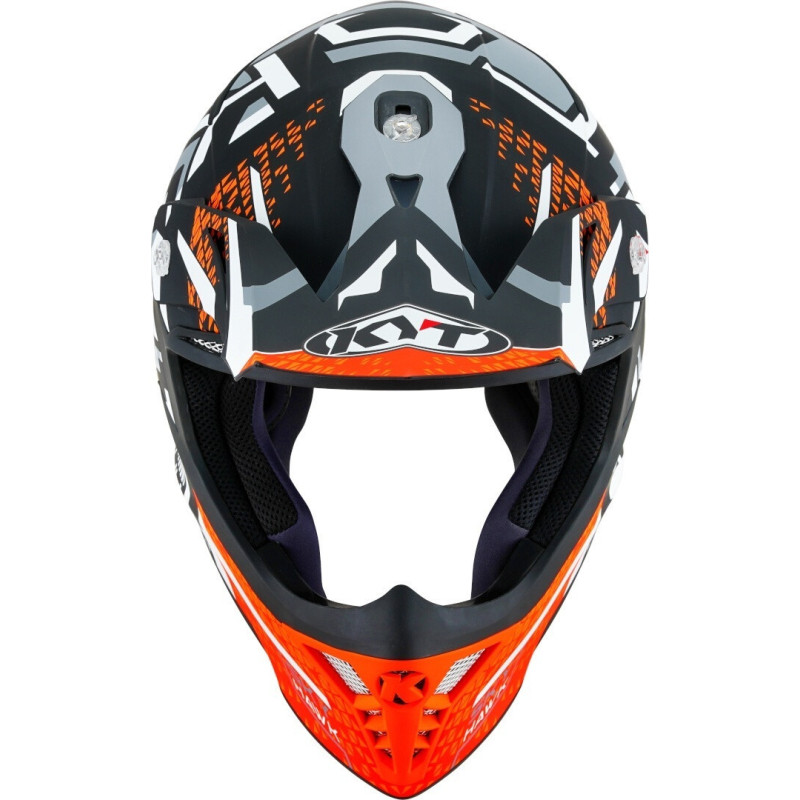 CAPACETE KYT SKYHAWK HYPERFLOW MATT - PRETO/LARANJA
