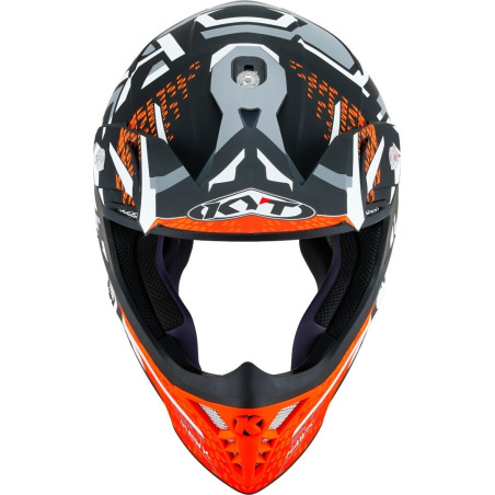 CAPACETE KYT SKYHAWK HYPERFLOW MATT - PRETO/LARANJA