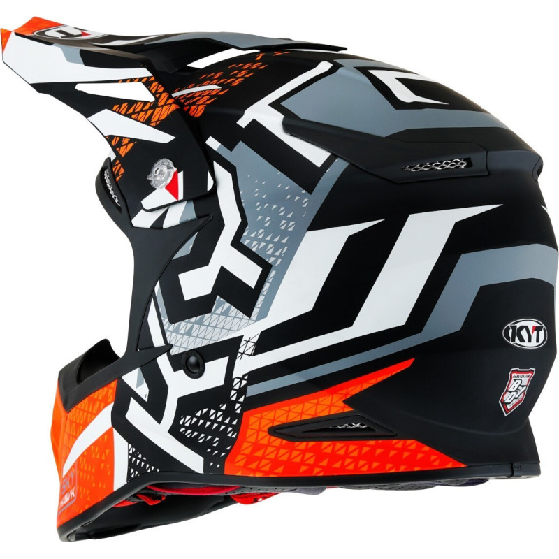 CAPACETE KYT SKYHAWK HYPERFLOW MATT - PRETO/LARANJA