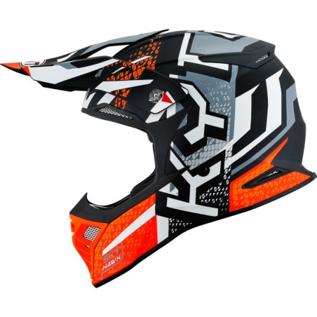 CAPACETE KYT SKYHAWK HYPERFLOW MATT - PRETO/LARANJA