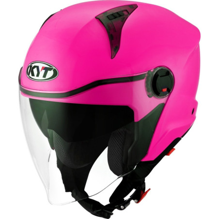 CAPACETE KYT D-CITY PLAIN - ROSA FLUO