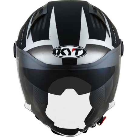 CAPACETE KYT D-CITY LUCENT - PRETO/PRATEADO