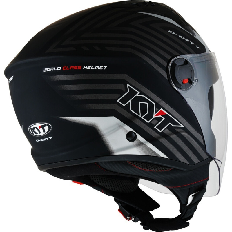 CAPACETE KYT D-CITY LUCENT - PRETO/PRATEADO