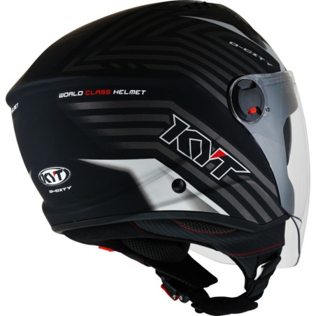 CAPACETE KYT D-CITY LUCENT - PRETO/PRATEADO