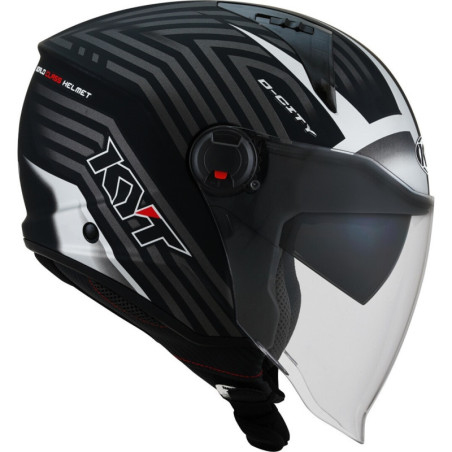 CAPACETE KYT D-CITY LUCENT - PRETO/PRATEADO