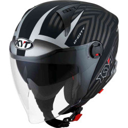 CAPACETE KYT D-CITY LUCENT - PRETO/PRATEADO