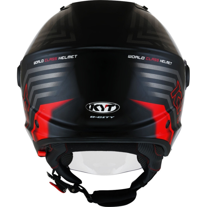 CAPACETE KYT D-CITY LUCENT - PRETO/VERMELHO