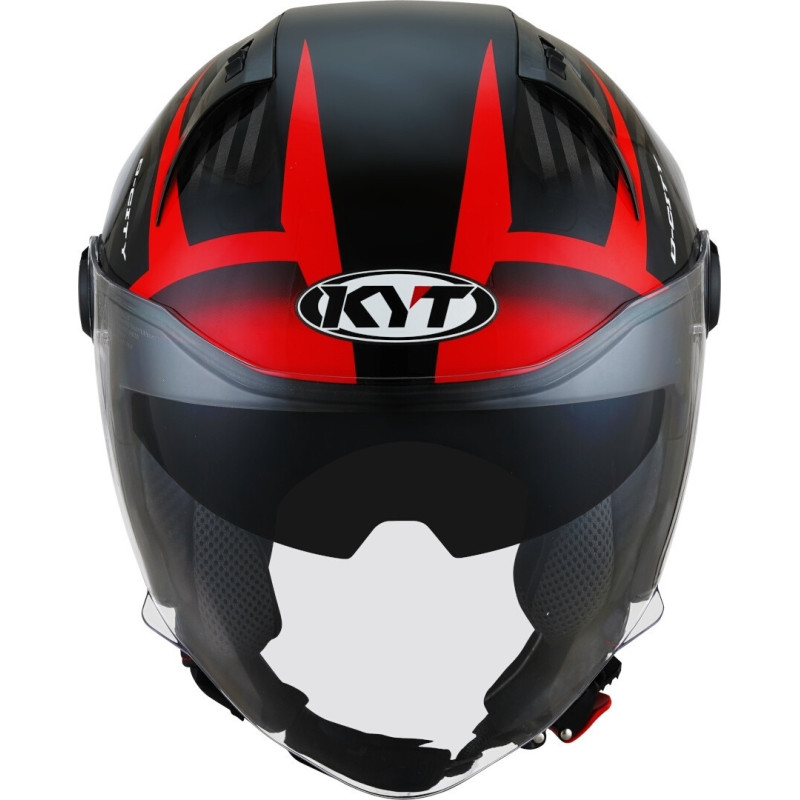 CAPACETE KYT D-CITY LUCENT - PRETO/VERMELHO