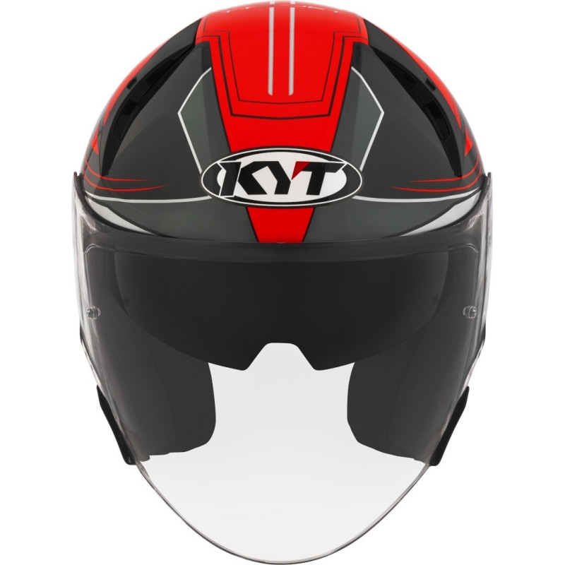 CAPACETE KYT TTR-JET LED - PRETO/VERMELHO