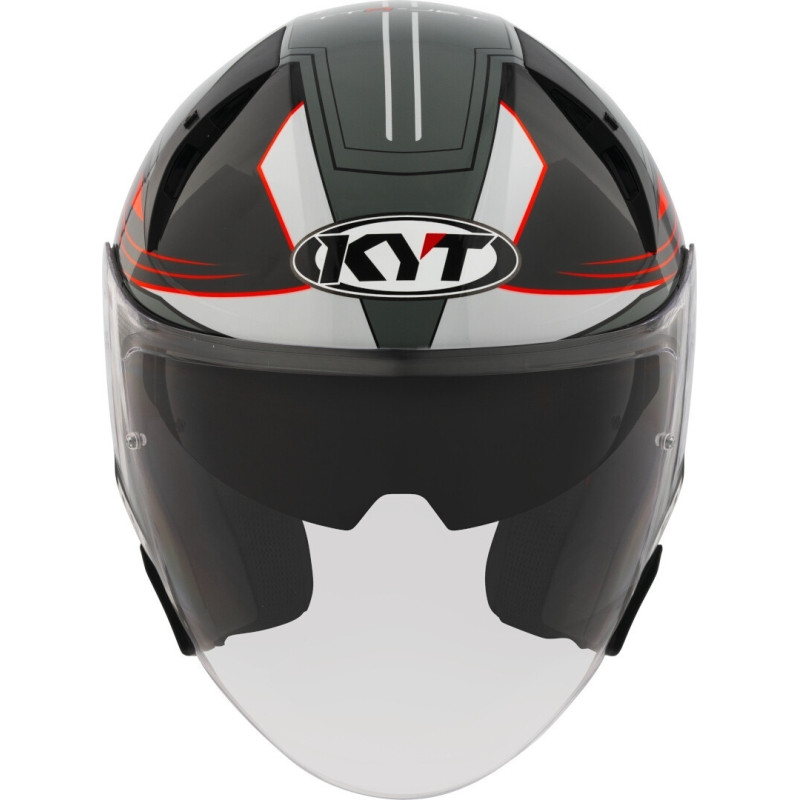 CAPACETE KYT TTR-JET LED - PRETO/CINZENTO