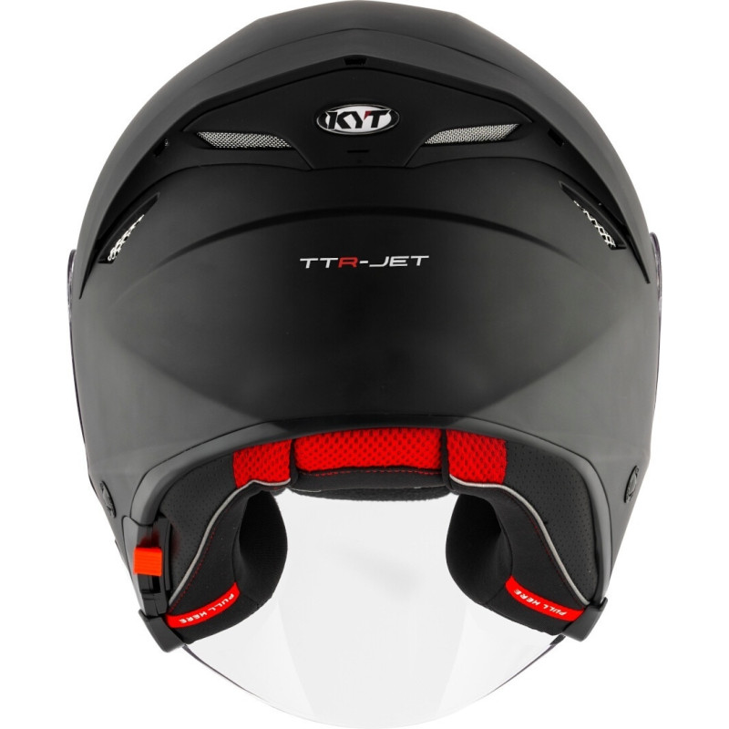 CAPACETE KYT TTR-JET PLAIN - PRETO
