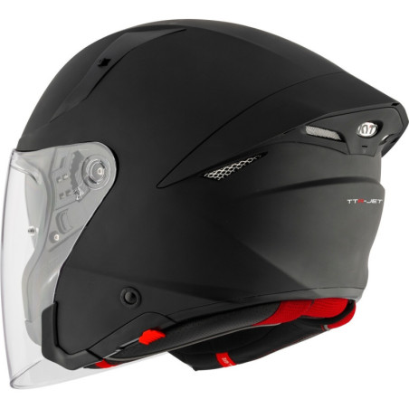 CAPACETE KYT TTR-JET PLAIN - PRETO