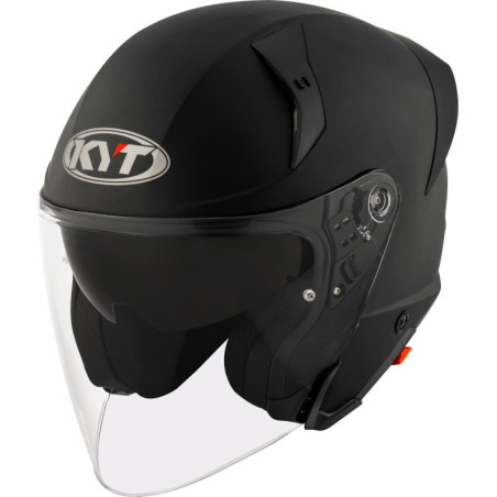 CAPACETE KYT TTR-JET PLAIN - PRETO