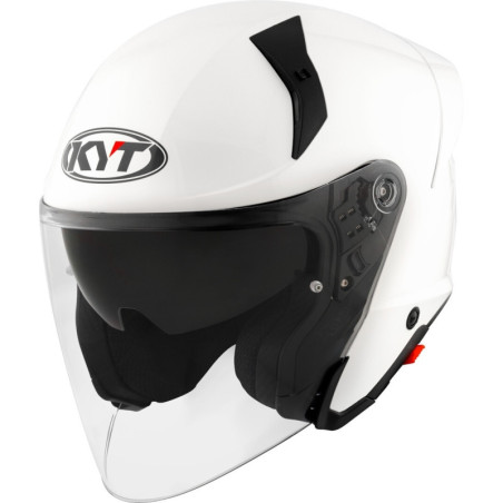 CAPACETE KYT TTR-JET PLAIN - BRANCO