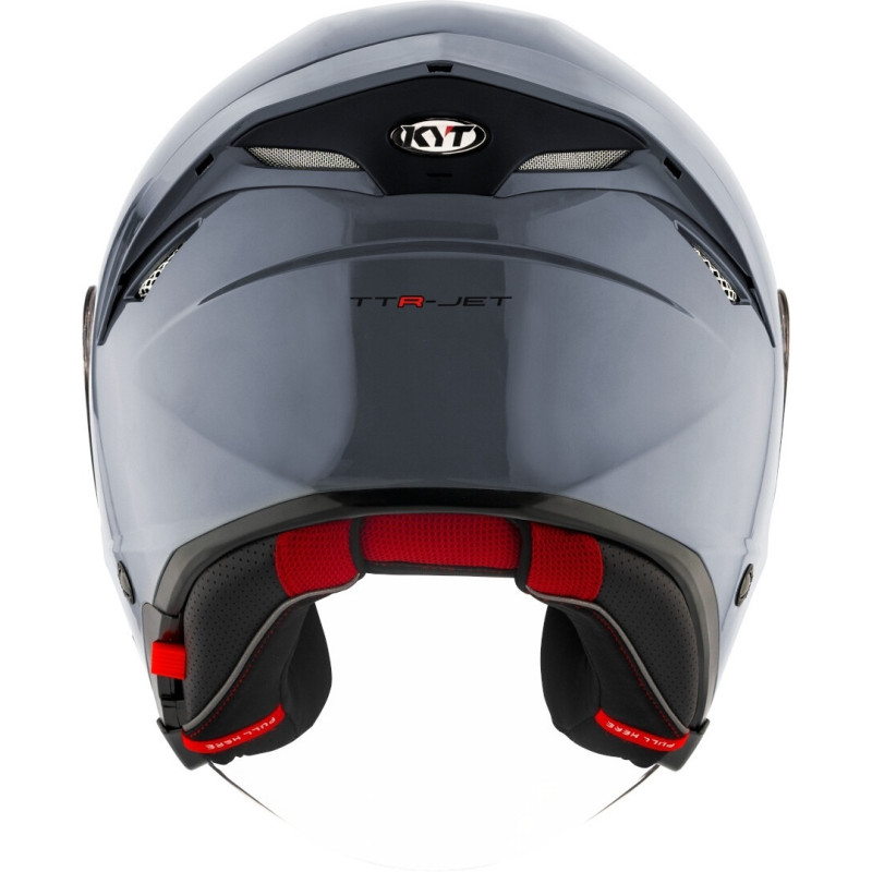 CAPACETE KYT TTR-JET PLAIN - CINZENTO
