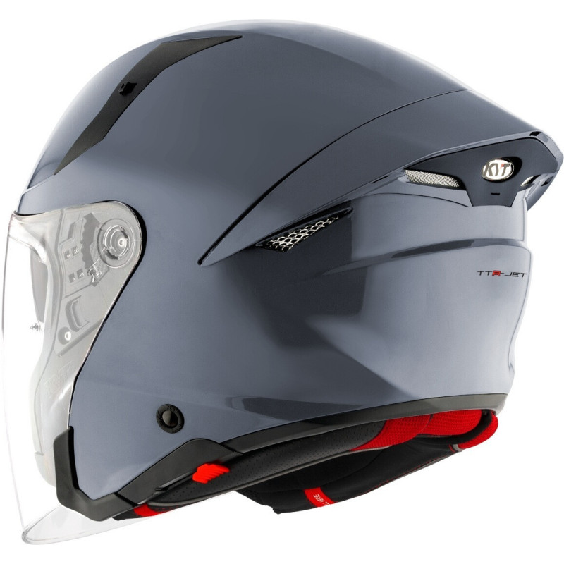 CAPACETE KYT TTR-JET PLAIN - CINZENTO
