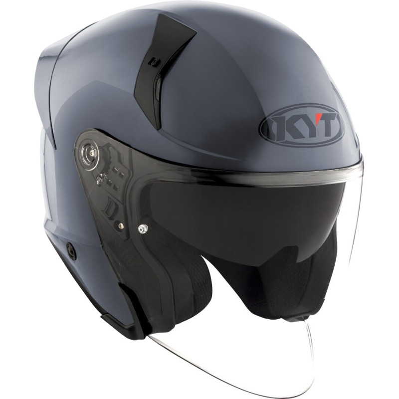 CAPACETE KYT TTR-JET PLAIN - CINZENTO
