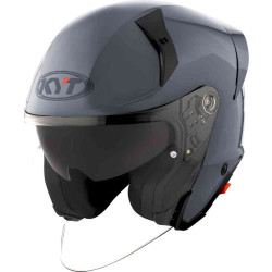 CAPACETE KYT TTR-JET PLAIN - CINZENTO