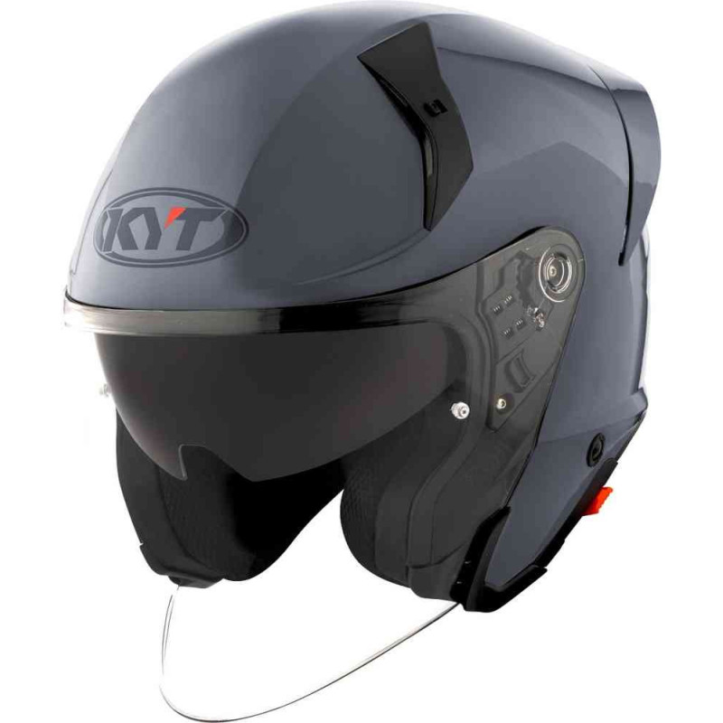 CAPACETE KYT TTR-JET PLAIN - CINZENTO