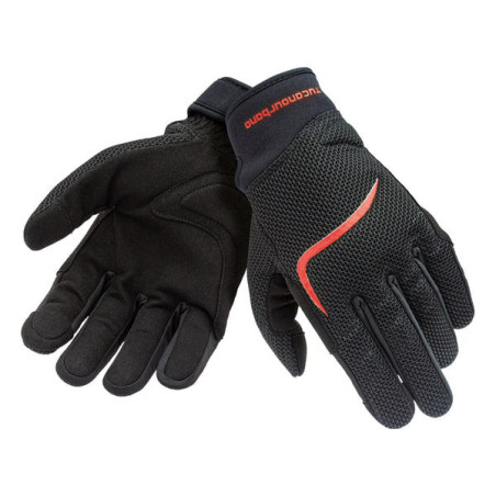 LUVAS MIKY MESH - PRETO/LARANJA